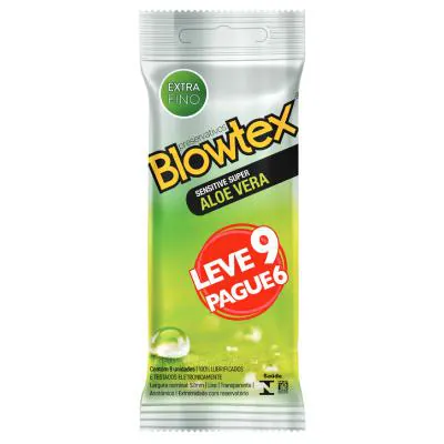 Preservativo Blowtex Sensitive Super Aloe Vera 9 Unidades