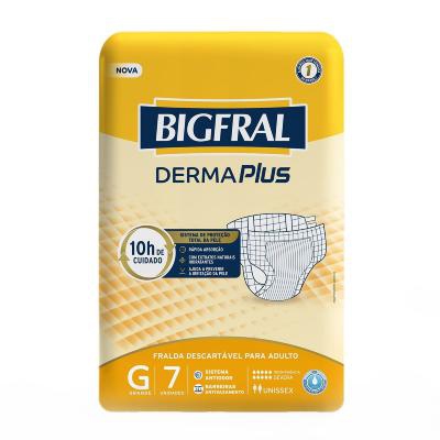 Fralda Geriátrica Bigfral Derma Plus G 7 Unidades