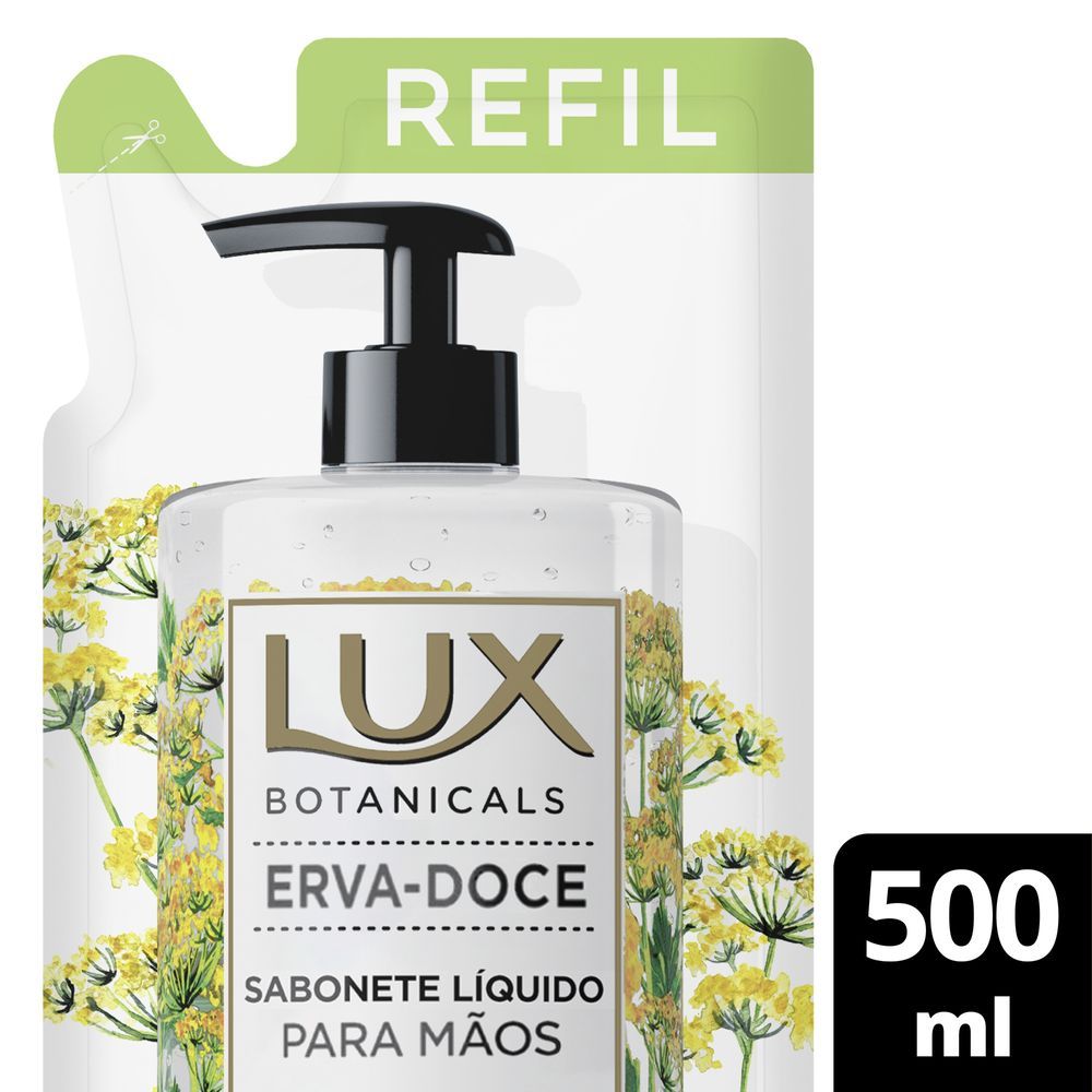 Sabonete Líquido Refil LUX Botanicals Erva-Doce 500 ml