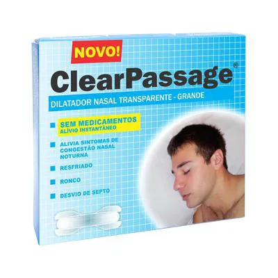 Dilatador Nasal Clearpassage Transparente Grande 9 Unidades