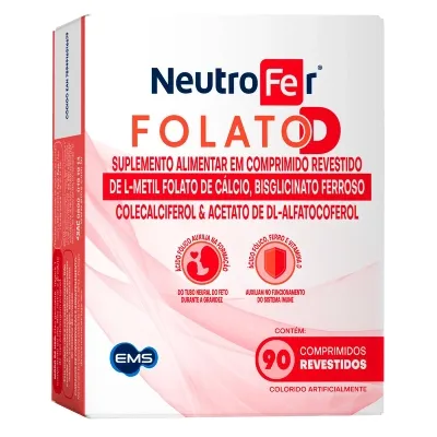 Suplemento Alimentar Neutrofer Folato D 90 Comprimidos