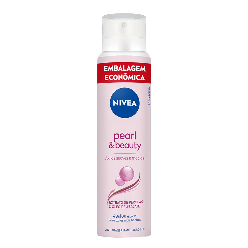 Desodorante Antitranspirante Nivea Aerossol Pearl & Beauty 200ml