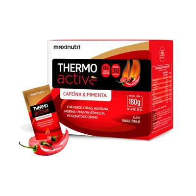 Thermo Active Maxinutri Cafeína & Pimenta 180g 30 sachês