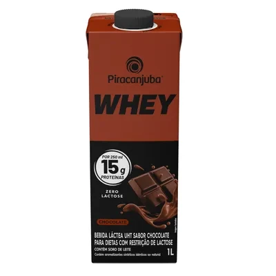 Whey Piracanjuba 15g Proteinas Sabor Chocolate 1l