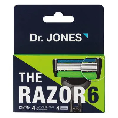 Carga para Aparelho de Barbear Dr. Jones The Razor6 4 Unidades