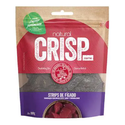Petisco Crisp Natural para Cães Sabor Strips de Figado 20g