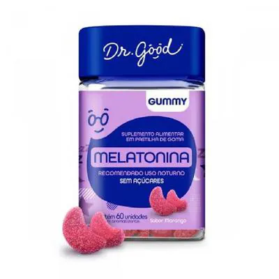 Suplemento Alimentar Melatonina Dr. Good 0,21mg 60 Gomas