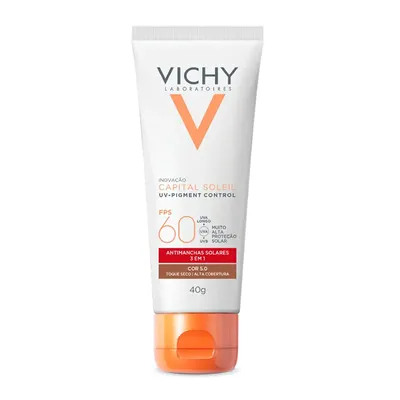 Protetor Solar Facial Vichy Capital Soleil Uv-Pigment Control Cor 1.0 FPS60 40g