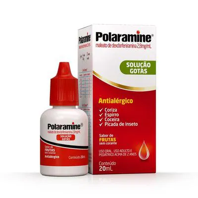 Antialérgico Polaramine 2,8 mg/mL Solução Gotas 20ml