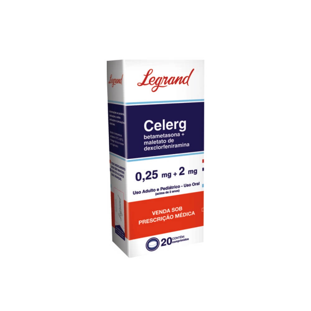 Celerg 0,25 + 2mg  20 Comprimidos