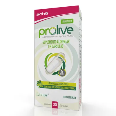 Suplemento Probiótico Prolive 30 Cápsulas