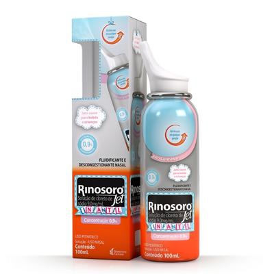 Descongestionante Nasal em Spray Rinosoro Infantil Jet 0,9% 100ml