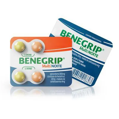 Benegrip Multi Noite Antigripal 4 Comprimidos