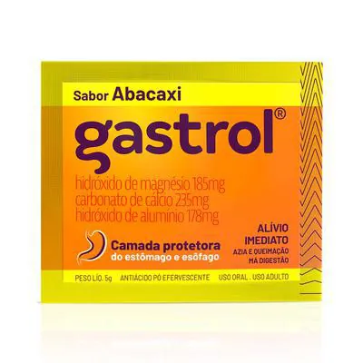 Gastrol Antiácido Efervescente Sabor Abacaxi Sache 5g