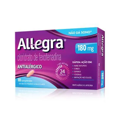 Antialérgico Allegra 180mg 10 Comprimidos