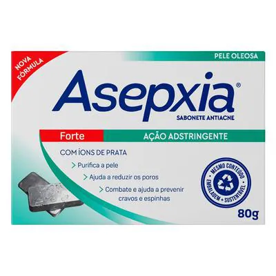 Sabonete Antiacne Asepxia Forte Adstringente 80g