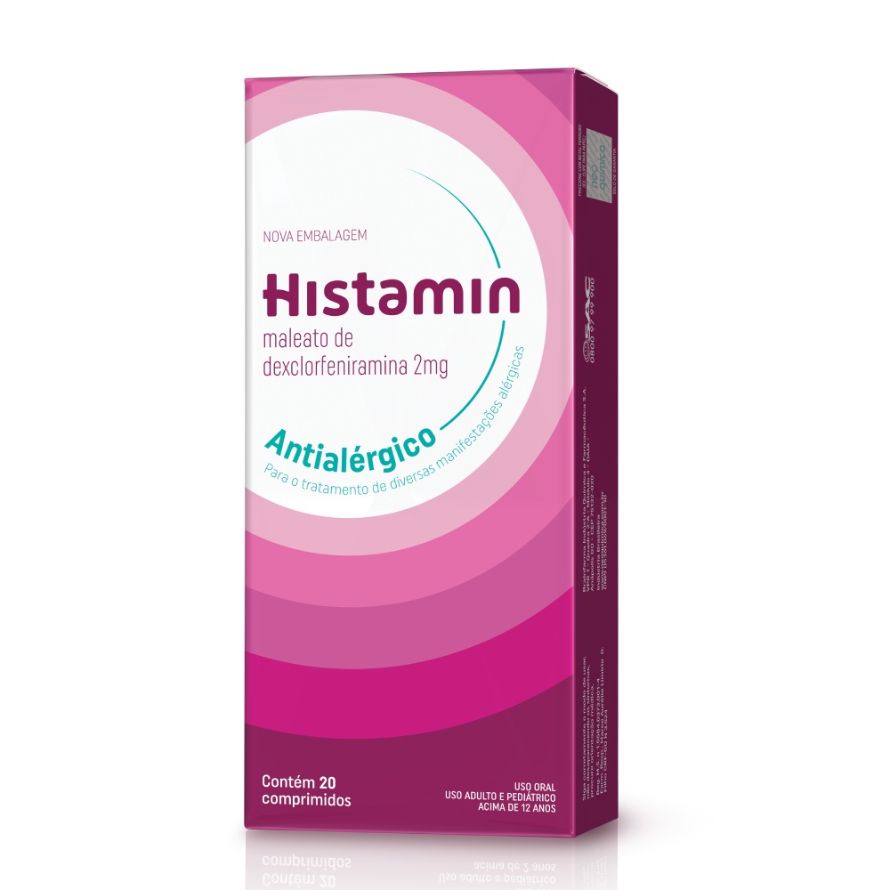 Histamin 2mg com 20 Comprimidos