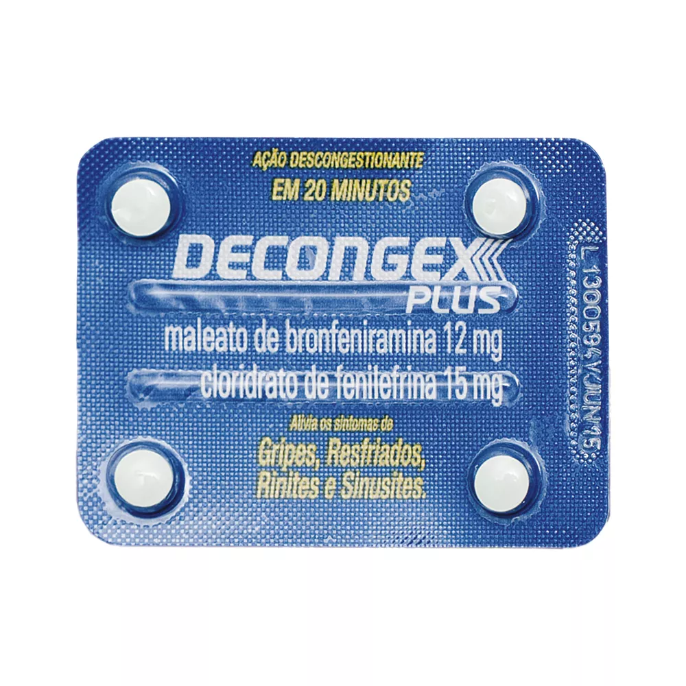 Decongex Plus Com 4 Comprimidos