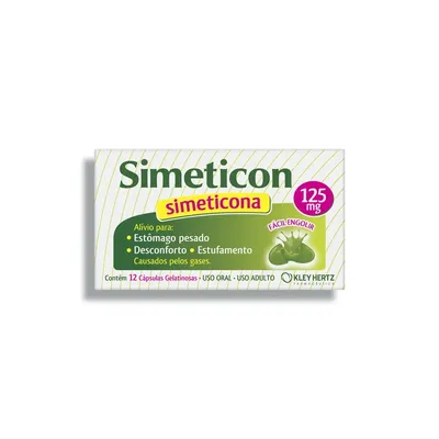 Simeticon Simeticona 125mg 12 Cápsulas