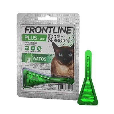 Frontline Antipulgas E Carrapatos Plus Para Gatos, Verde, Tamanho Único
