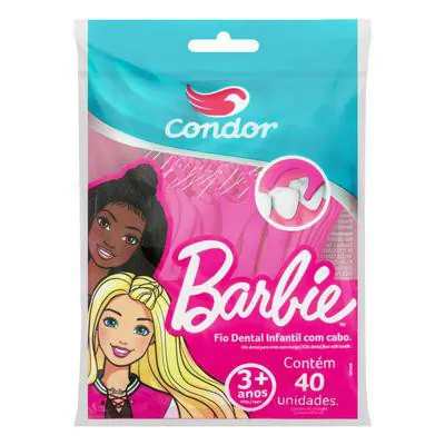 Fio Dental Condor Barbie Floss Picks 3A 40 Unidades