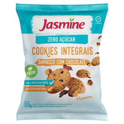 ?Cookie Jasmine Damasco Gotas de Chocolate Zero Açúcar 120g