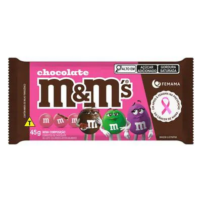 Chocolate M&Ms ao Leite Edição Especial Pink 45g
