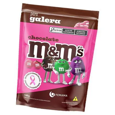 Chocolate M&Ms ao Leite Edição Especial Pink 148g